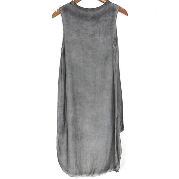 NWT Cloth & Stone Grey Stonewash Tencel Hi-Low Tank Dress Size Small - Picture 9 of 12